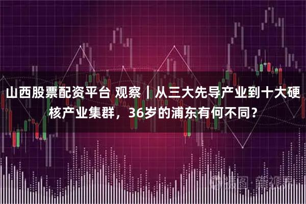 山西股票配资平台 观察｜从三大先导产业到十大硬核产业集群，36岁的浦东有何不同？
